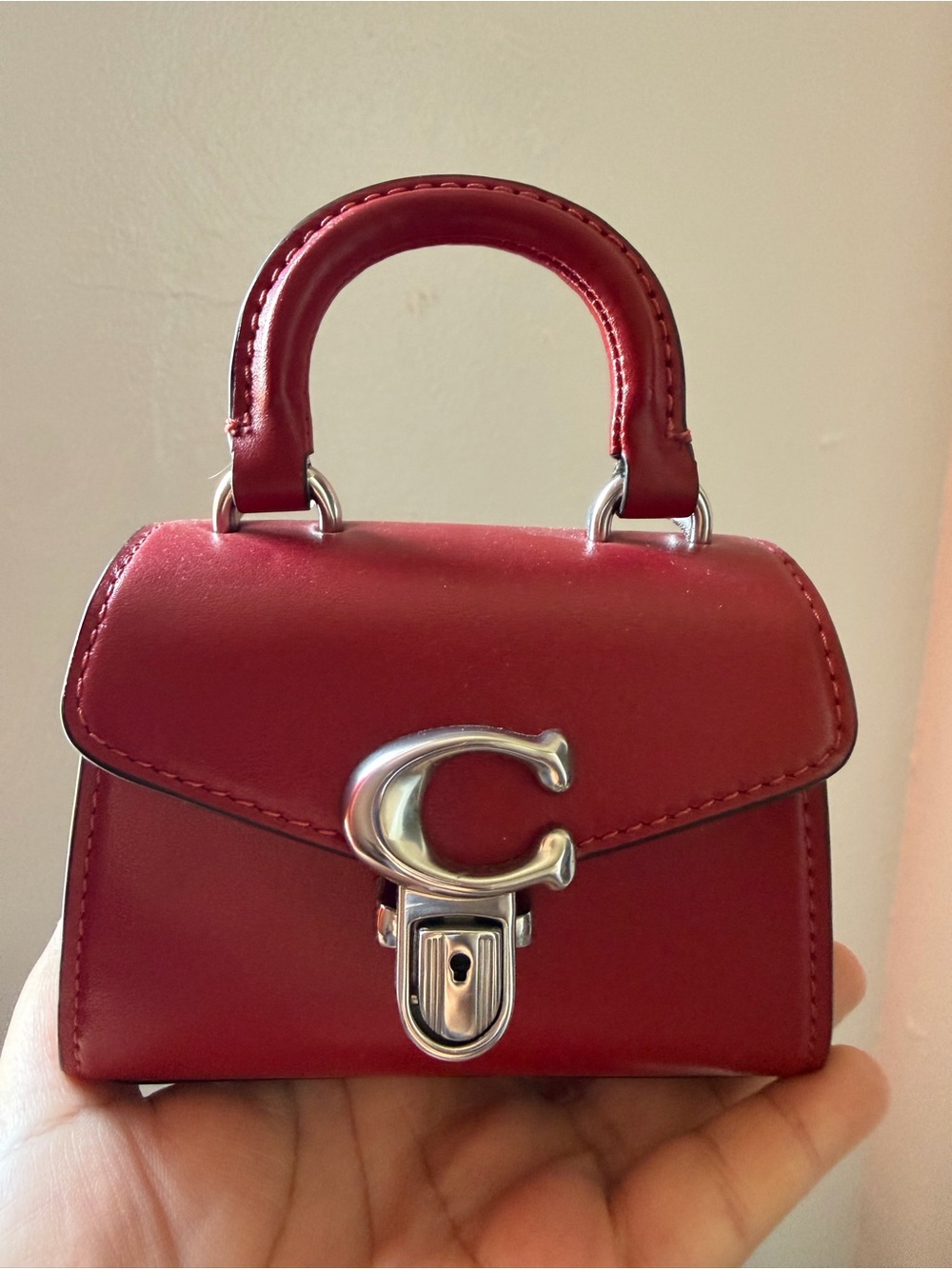 Coach Mini Sammy 12 Top Handle Bag in Deep Red Limited Edition